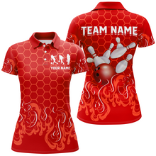 Load image into Gallery viewer, Personalized Polo Shirt for Bowlers Bowling Shirt for Women Bowling Team League QZT406