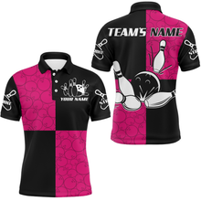 Load image into Gallery viewer, Polo Bowling Shirts Customized for Men Bowling Jersey Bowling Team League QZT425