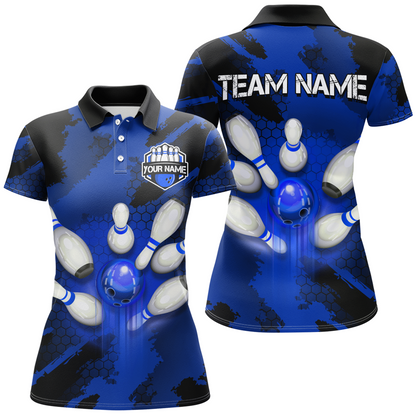 Camo 3D Bowling Shirts Women Custom Bowling Team Jersey Polo Multicolor QZT468