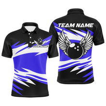 Load image into Gallery viewer, Camo Angel Wings Polo Bowling Shirts for Men Bowling Team Jersey Multicolor QZT470