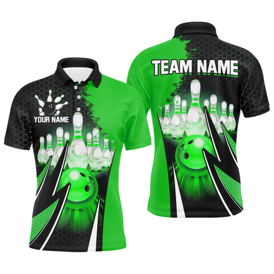Personalized Bowling Shirts for Men Bowling Team Jersey Polo Bowling Shirt QZT440