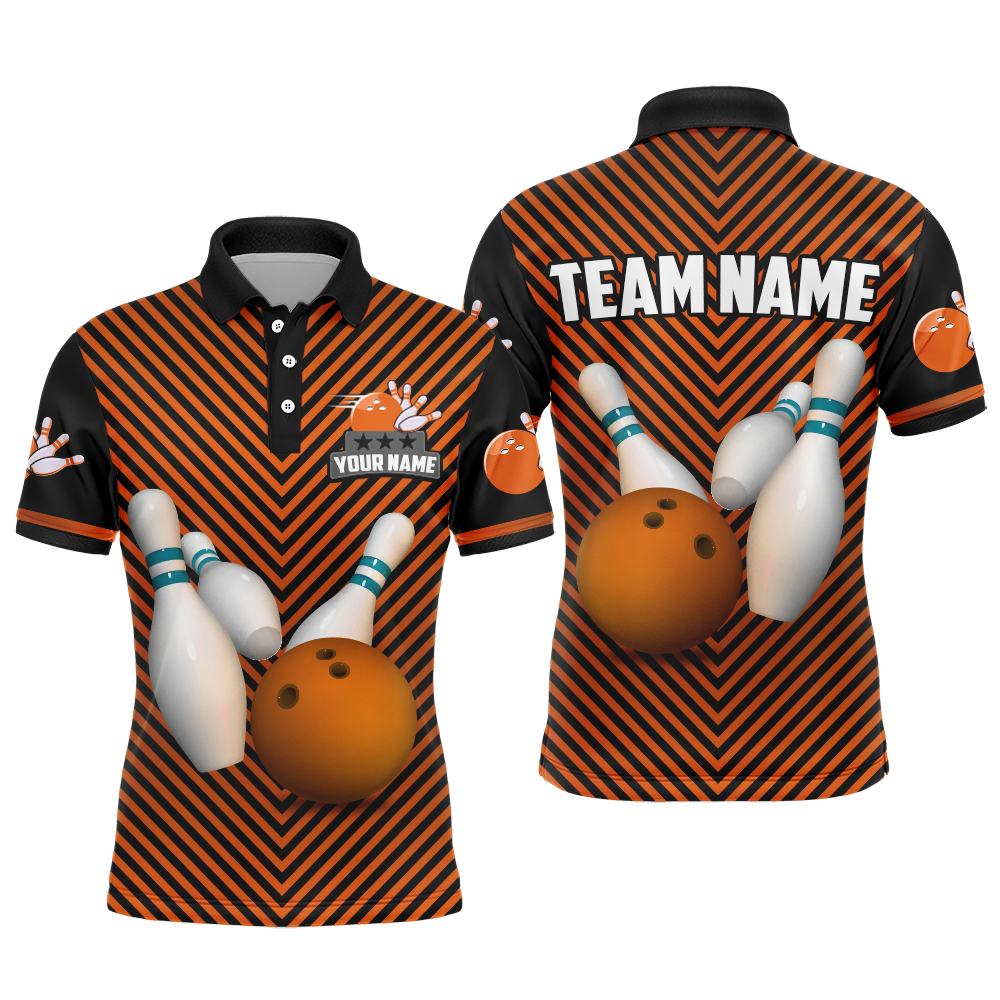 Personalized Bowling Shirt for Men Polo Bowling Jersey Bowling Team League QZT239