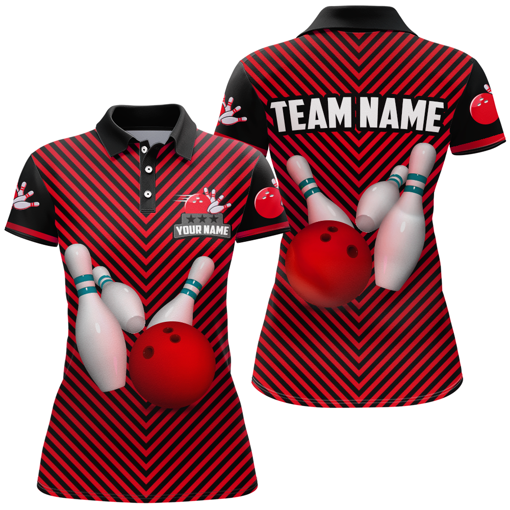 Personalized Bowling Shirt for Women Polo Bowling Jersey Bowling Team League QZT239