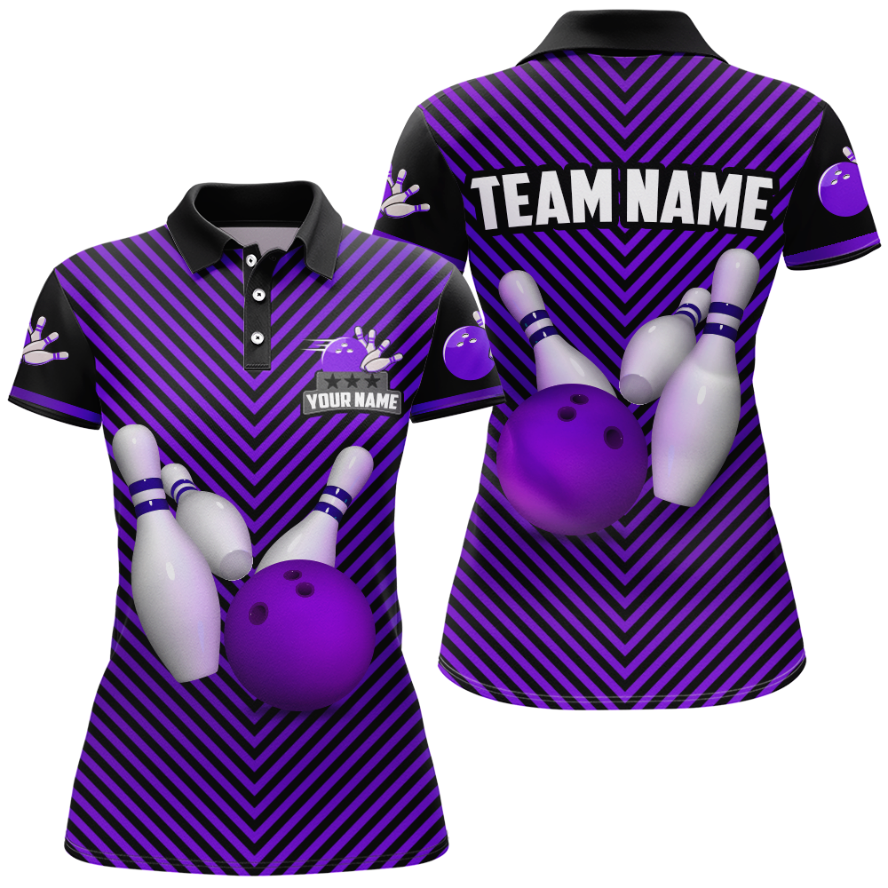 Personalized Bowling Shirt for Women Polo Bowling Jersey Bowling Team League QZT239