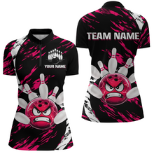 Load image into Gallery viewer, Women's Bowling Shirt Custom Bowling Jersey 1/4 Zip Bowling Multicolor Team Shirts QZT483
