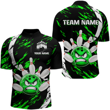 Load image into Gallery viewer, Men's Bowling Shirt Custom Bowling Jersey Quarter Zip Bowling Multicolor Team Shirts QZT483