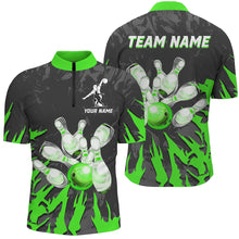 Load image into Gallery viewer, Custom Bowling Quarter-Zip Shirt For Men &amp; Women Team Bowling Jersey Multicolor BDT458