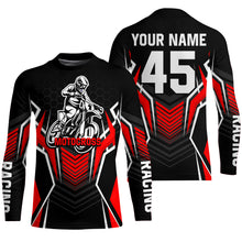 Load image into Gallery viewer, Red Motocross Jersey Men Women Kid Upf30+ Custom Dirt Bike Shirt Off-Road Jersey Boys Girls PDT668