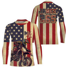 Load image into Gallery viewer, American Flag Motocross Jersey Youth Men Women UPF30+ Custom MX Dirt Bike Shirts MX Motorcycle PDT705