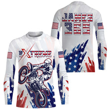 Load image into Gallery viewer, Custom American Flag Motocross Jersey UPF30+ Women Men Kid Dirt Bike Off-Road Shirt MX Long Sleeve PDT709