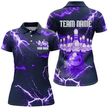 Load image into Gallery viewer, Bowling Polo Shirt For Women Lightning Thunder Bowling Jersey Custom Bowling Jersey BDT389