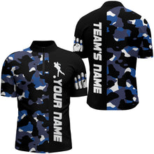 Load image into Gallery viewer, Camo Bowling Quarter-Zip Shirt For Men And Women Personalized Bowling Jerseys Team BDT446