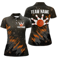 Load image into Gallery viewer, Personalized Orange Bowling Jersey Team Custom Bowling Polo Shirt For Men &amp; Women BDT486