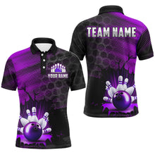 Load image into Gallery viewer, Custom Purple Bowling Shirts For Men &amp; Women Bowling Team League Jersey Unisex Polo BDT533