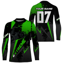 Load image into Gallery viewer, Dirt Bike Jersey Men Kid Women UPF30+ Custom Green MX Riding Shirt Extreme Motocross Off-Road PDT603