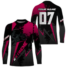 Load image into Gallery viewer, Dirt Bike Jersey Men Kid Women UPF30+ Custom Pink MX Riding Shirt Extreme Motocross Off-Road PDT606