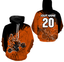 Load image into Gallery viewer, Custom ATV Motocross Hooded Jersey Orange Men Women Off-Road Quad Bike Hoodie Extreme PDT913