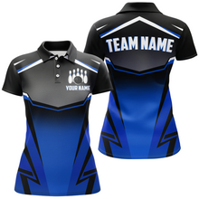 Load image into Gallery viewer, Custom Bowling Shirts Men &amp; Women Blue Bowling Team Jersey Unisex Polo Bowling Uniform BDT530