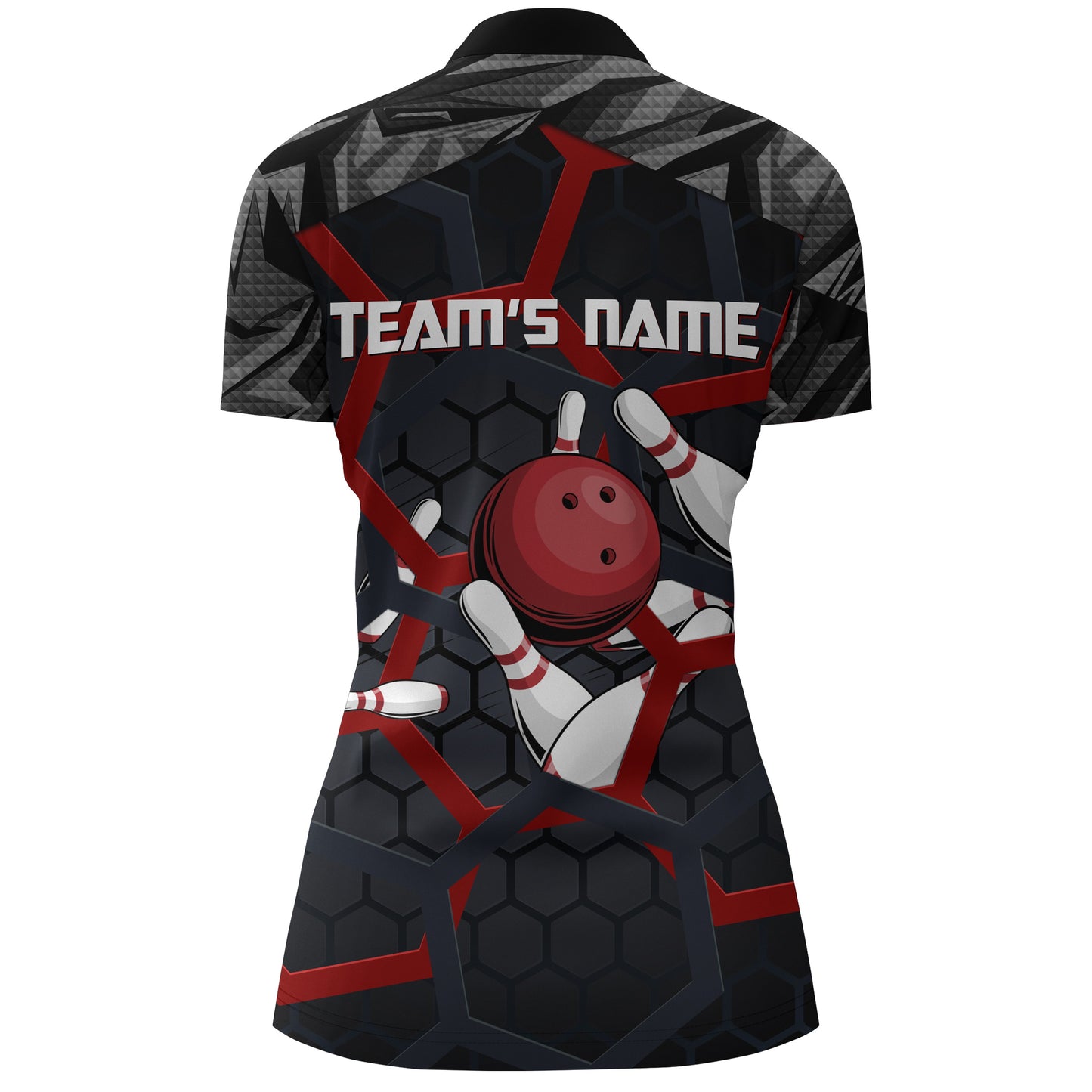 Custom Bowling Quarter-Zip Shirt For Women Camo Bowling Jersey 1/4 Zip Bowling Team League Shirts BDT199