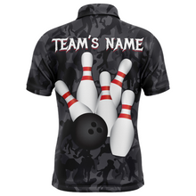 Load image into Gallery viewer, Camo Bowling Shirt Men Custom American Bowling Jersey Team League Bowling Polo Shirt BDT325