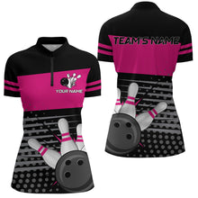 Load image into Gallery viewer, Bowling Quarter-Zip Shirts Women Bowling Team Jersey Custom Bowling Shirt BDT223