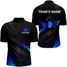 Load image into Gallery viewer, Custom Bowling Quarter-Zip Shirt For Men Bowling Jersey Team League Bowling Shirts Couple BDT344