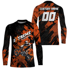 Load image into Gallery viewer, Custom Dirt Bike Jersey Kid Men Women Upf30+ Orange Motocross Racing Shirt Motorcycle PDT675