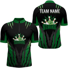 Load image into Gallery viewer, Strike Bowling Jersey For Men Personalized Bowling Shirt Team Bowling Quarter-Zip Shirt BDT286