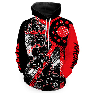 Custom Red ATV Motocross Hoodie Men Women Freestyle Off-Road Quad Bike Hooded Jersey PDT912