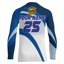 Load image into Gallery viewer, Motocross Jersey Blue UPF30+ Dirt Bike Racing shirt Off-Road Adult Kid Motorcycle XM17
