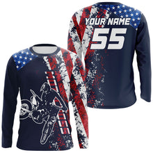 Load image into Gallery viewer, American Flag Motocross Jersey Kid Men Women UPF30+ Youth Dirt Bike Shirt Off-road Motorcycle Patriotic XM22