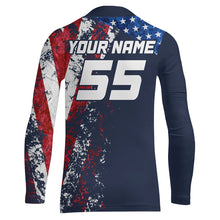 Load image into Gallery viewer, American Flag Motocross Jersey Kid Men Women UPF30+ Youth Dirt Bike Shirt Off-road Motorcycle Patriotic XM22