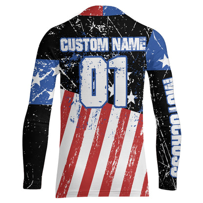 Patriotic Motocross Racing Jersey Kid Adult Dirt Bike Shirt American Flag Riding Shirt XM326