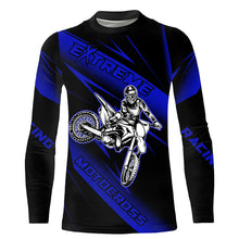 Load image into Gallery viewer, Motocross Racing Jersey Blue Upf30+ Dirt Bike Shirt Motorcycle Off-Road Jersey XM293