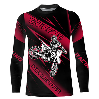 Motocross Racing Jersey Pink Upf30+ Dirt Bike Shirt Motorcycle Off-Road Jersey XM293