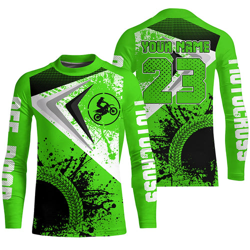 Motocross Jersey Green Custom Dirt Bike Shirt For Kid Men Women Off-road Racing Shirt XM311