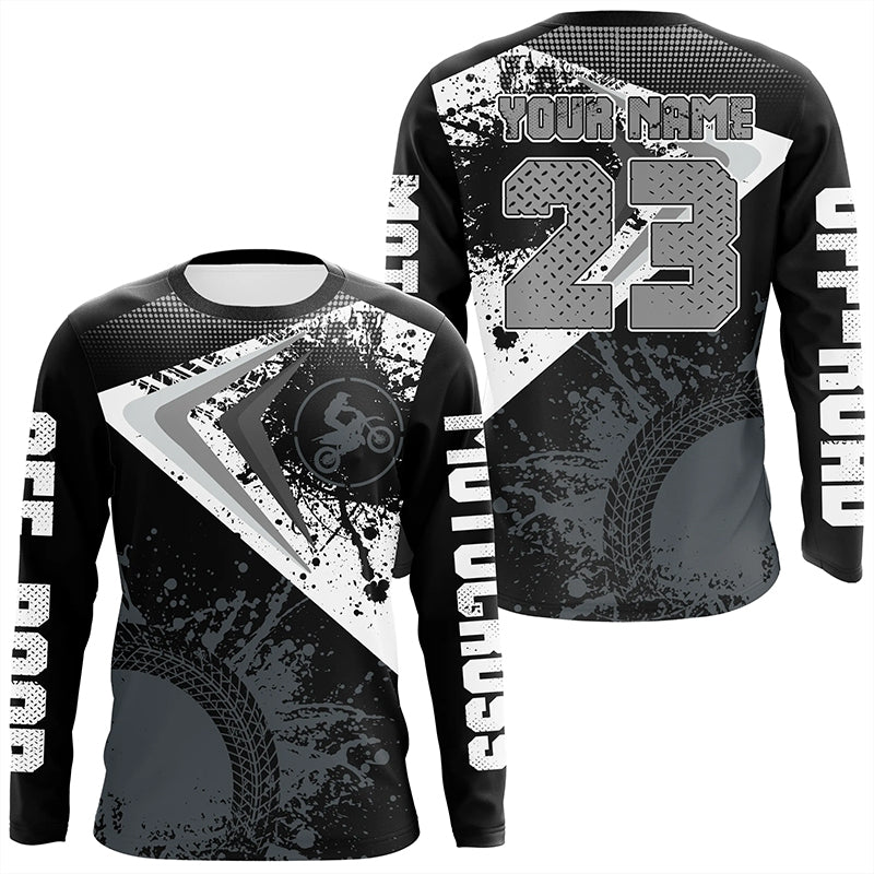 Motocross Jersey Black Custom Dirt Bike Shirt For Kid Men Women Off-road Racing Shirt XM311