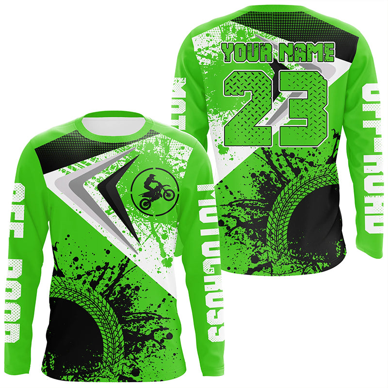 Motocross Jersey Green Custom Dirt Bike Shirt For Kid Men Women Off-road Racing Shirt XM311