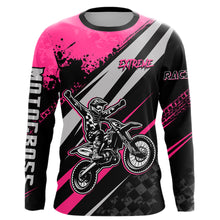 Load image into Gallery viewer, Dirt Bike MX Racing Jersey Pink Upf30+ Motocross Shirt Women Kid Off-Road Shirt XM280
