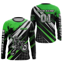Load image into Gallery viewer, Dirt Bike MX Racing Jersey Green Upf30+ Motocross Shirt Women Kid Off-Road Shirt XM280