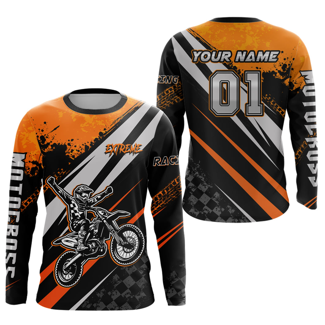 Dirt Bike MX Racing Jersey Orange Upf30+ Motocross Shirt Women Kid Off-Road Shirt XM280