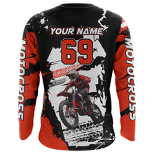 Load image into Gallery viewer, Dirt Bike Racing Jersey Red Upf30+ Motocross Shirt Men Kid Women Off-Road Jersey XM281