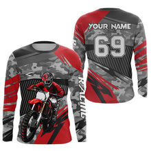 Load image into Gallery viewer, Motocross Racing Jersey Red Upf30+ Dirt Bike Off-Road Shirt Motorcycle Kid Men Women XM282