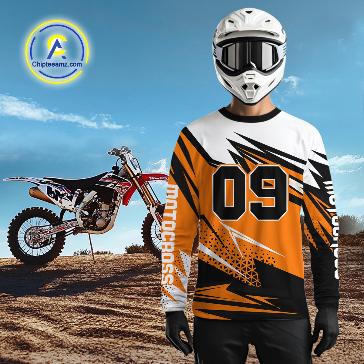 Black&Orange Motocross Jersey Custom Dirt Bike Jersey Men Kid Women Off Road Jersey XM362