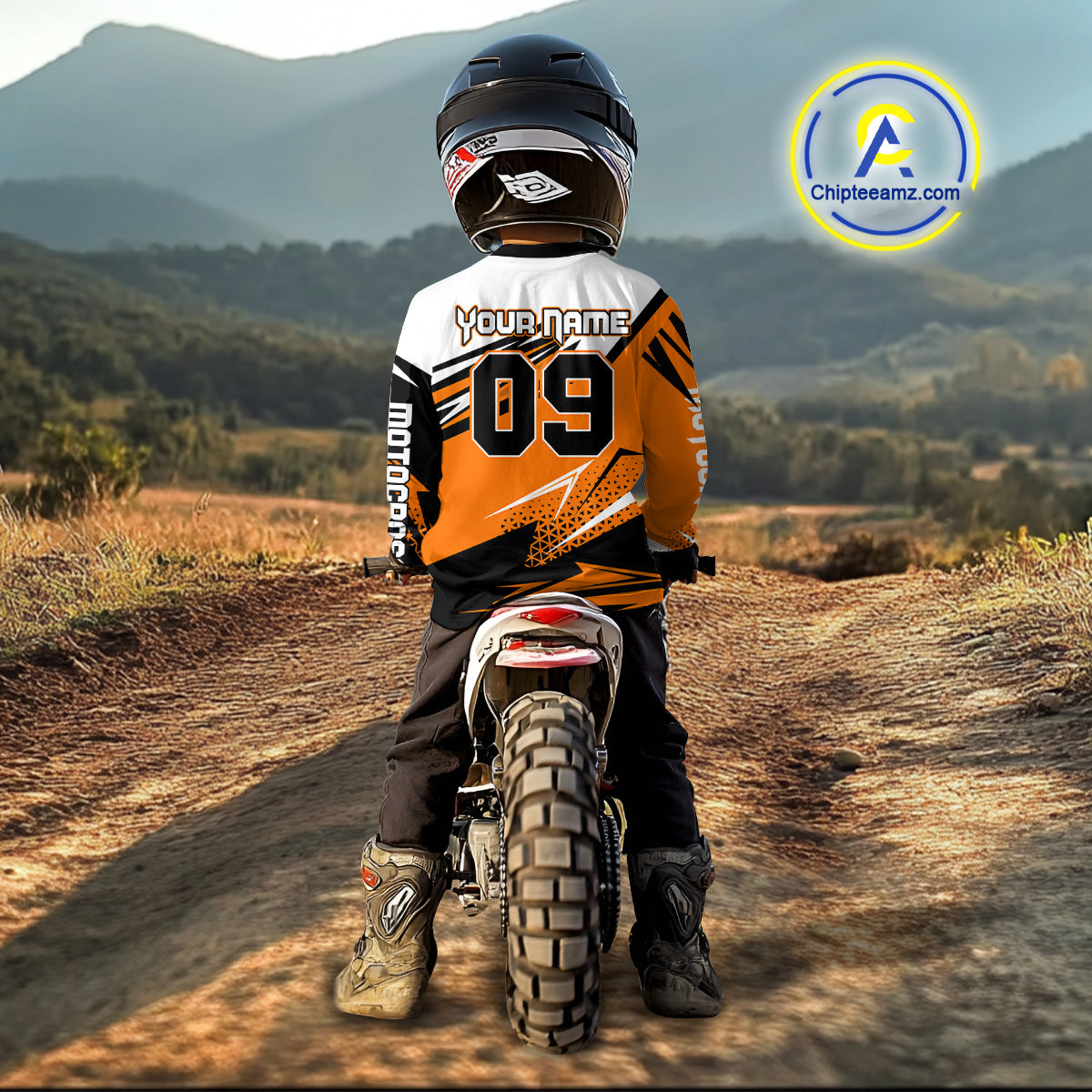 Black and Orange Motocross Jersey Custom Dirt Bike Jersey Men Kid Women Riding Jersey XM362