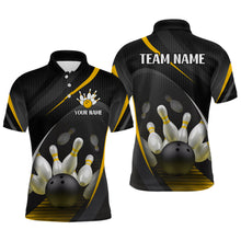 Load image into Gallery viewer, Yellow Bowling Shirts for Men Women Team Custom Bowling Polo &amp; Quarter Zip Shirt MBL71