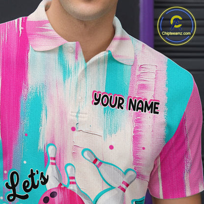 Vintage Pink Bowling Shirts for Women Men Custom Team Bowling Jerseys for Bowlers MBL115