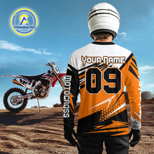 Load image into Gallery viewer, Orange ATV Racing Jersey Custom ATV Moto Riding Shirt for Kid Adult Quad ATV Jersey MX120
