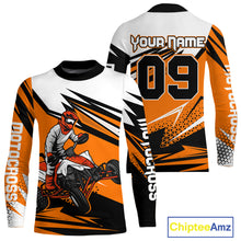 Load image into Gallery viewer, Orange ATV Racing Jersey Custom ATV Moto Riding Shirt for Kid Adult Quad ATV Jersey MX120