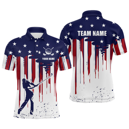 Customize Patriotic Golf Polo Shirt with Team American Golf Shirts for Women Men MMG04
